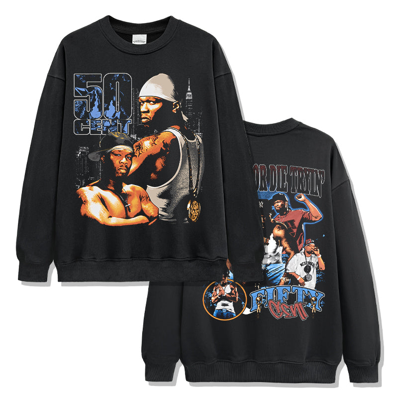 Get Rich Or Die Tryin By 50Cent Sweatshirt tribute tee in heavyweight cotton