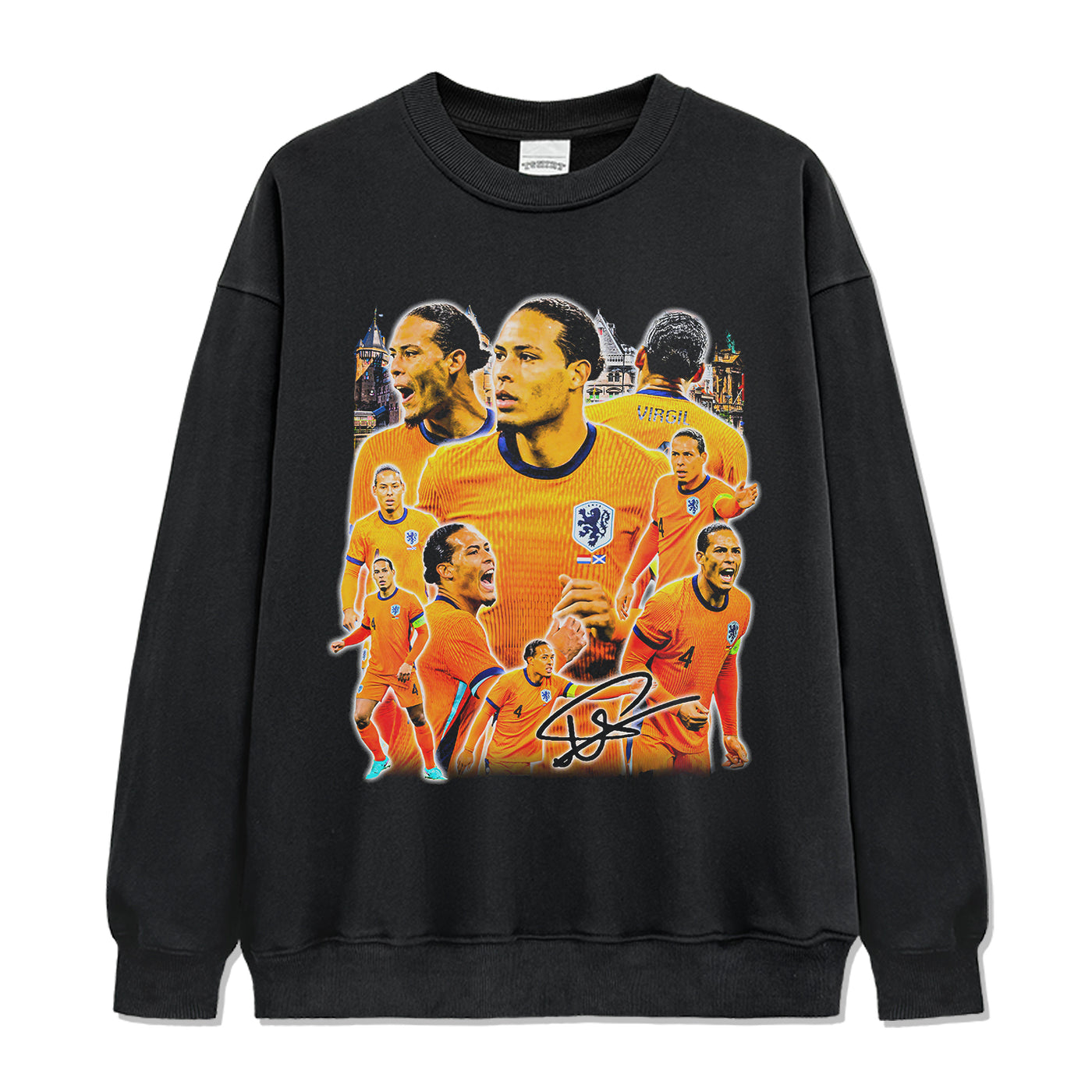 Virgil van Dijk Liverpool and Netherlands captain fan-made graphic sweatshirt designed in Toronto by 6ix Merchandise