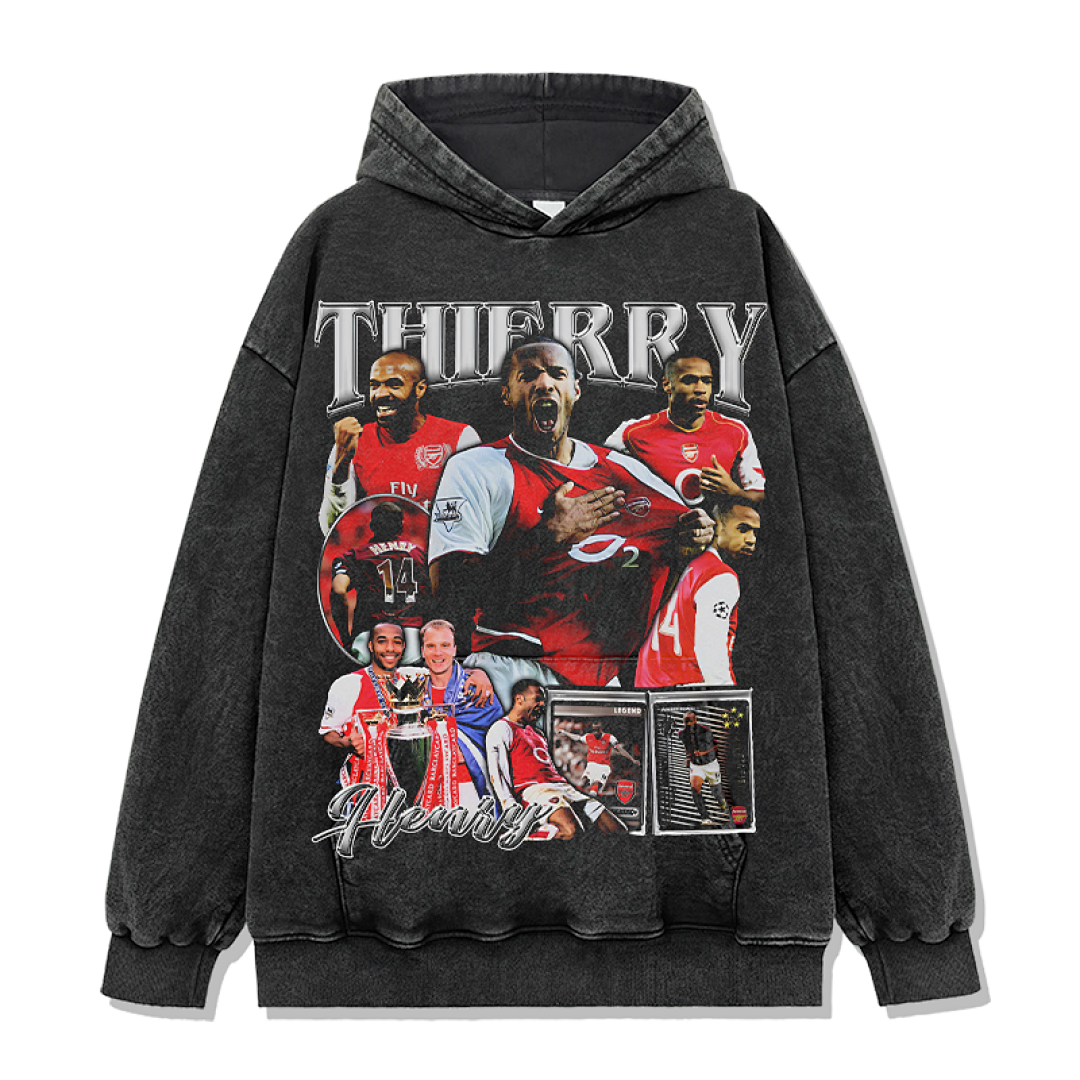 Thierry Henry Hoodie - Washed Black