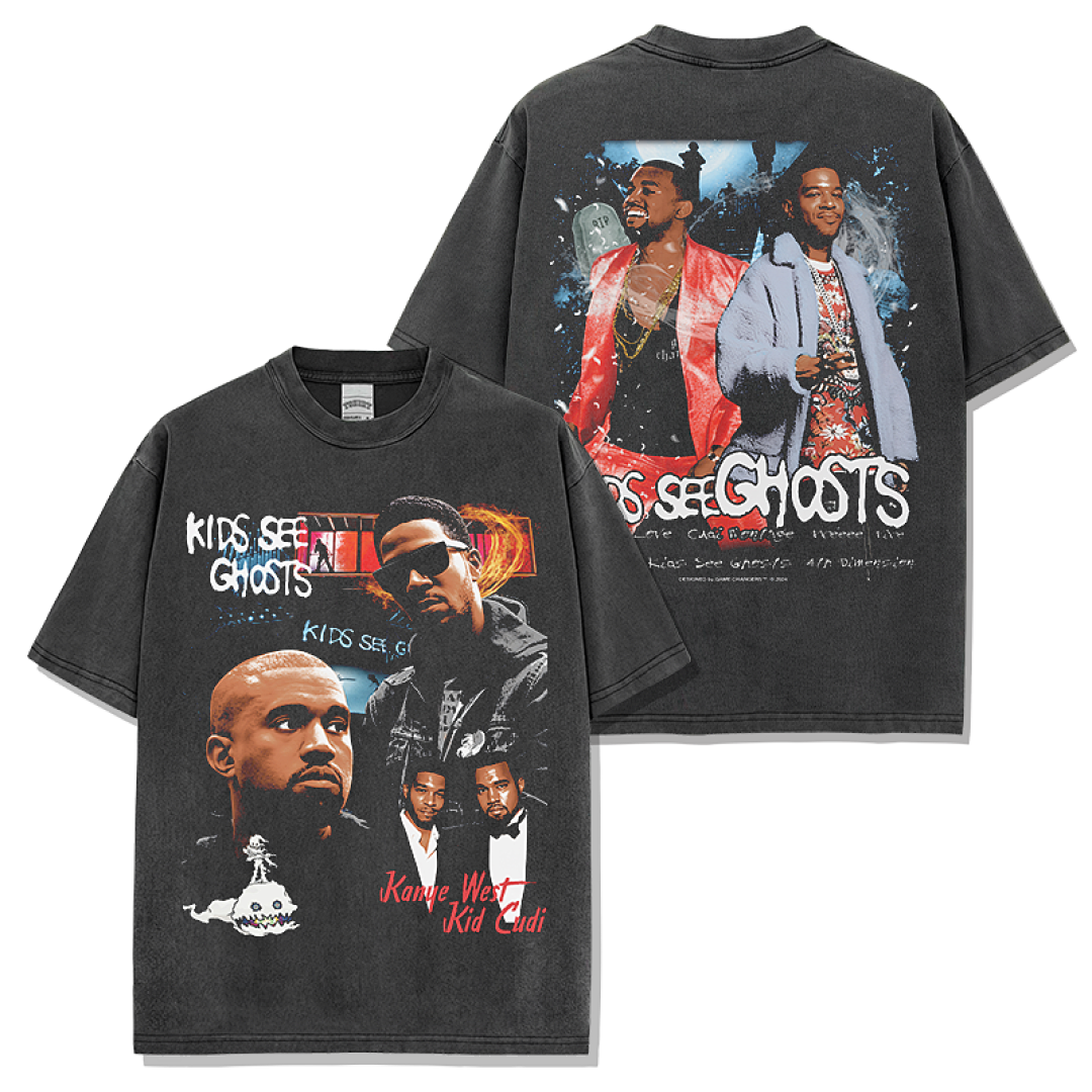 Kids See Ghosts Tee - Washed Black