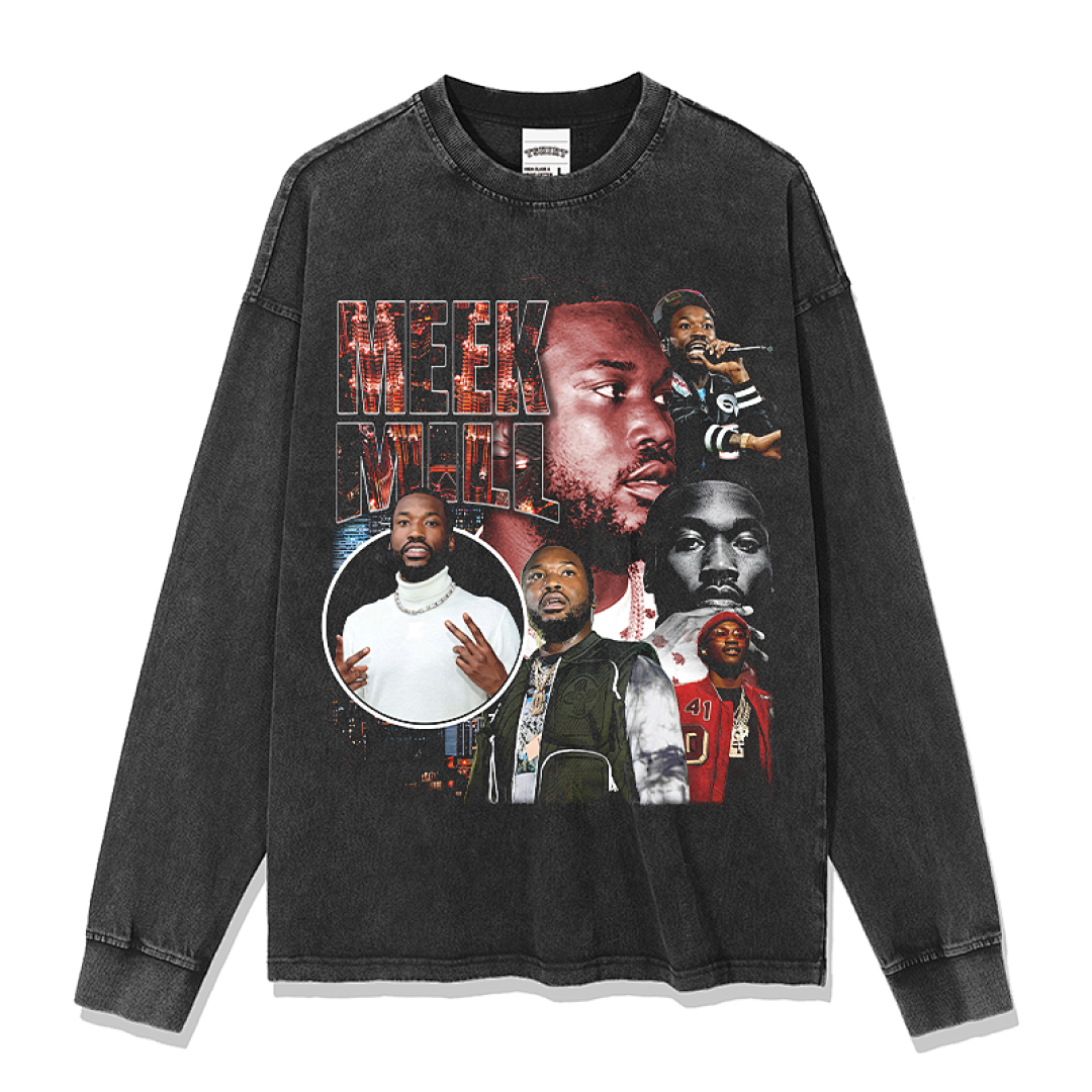 Meek Mill Sweatshirt - Washed Black