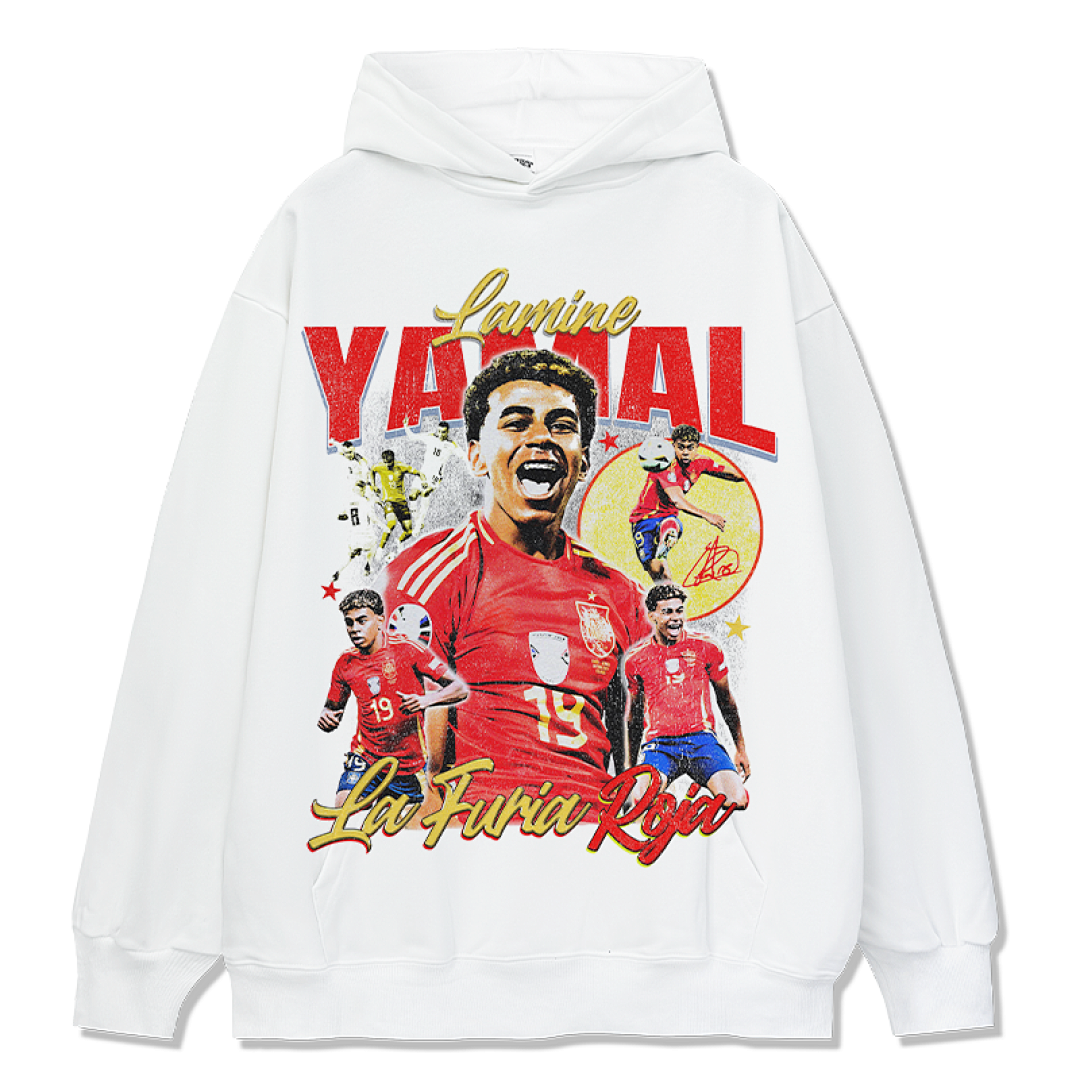 Lamine Yamal Design 9124 Hoodie - White