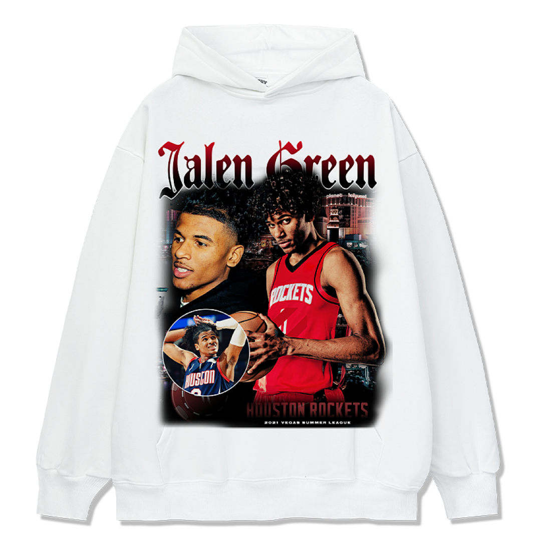 Jalen Green Design 6150 Hoodie - White