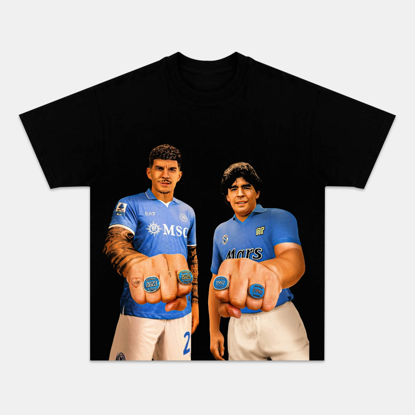 Napoli Serie A Champions Vintage Soccer Graphic Tee — product image 1