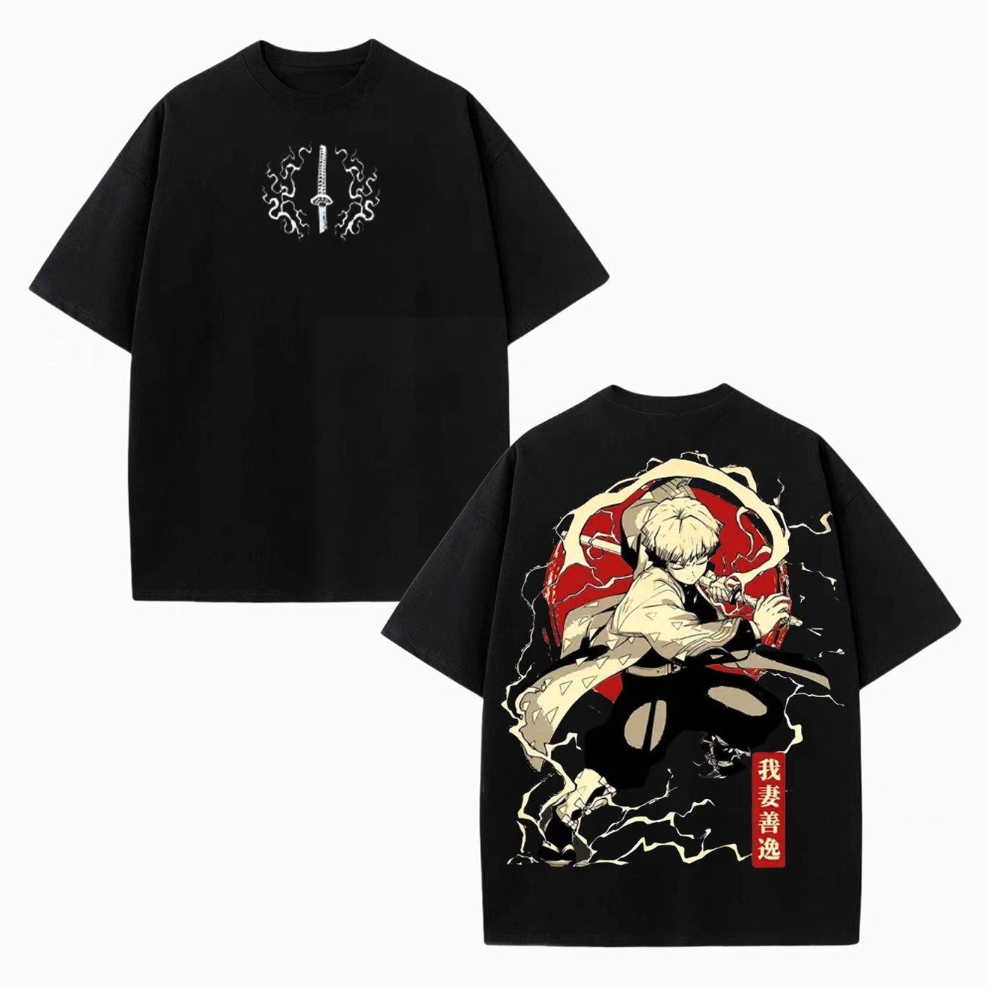 Zenitsu Agatsuma Demon Slayer Vintage Heavyweight Graphic T-Shirt — product image 1