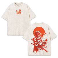 Anime Graphic Demon Slayer Vintage Heavyweight Graphic T-Shirt