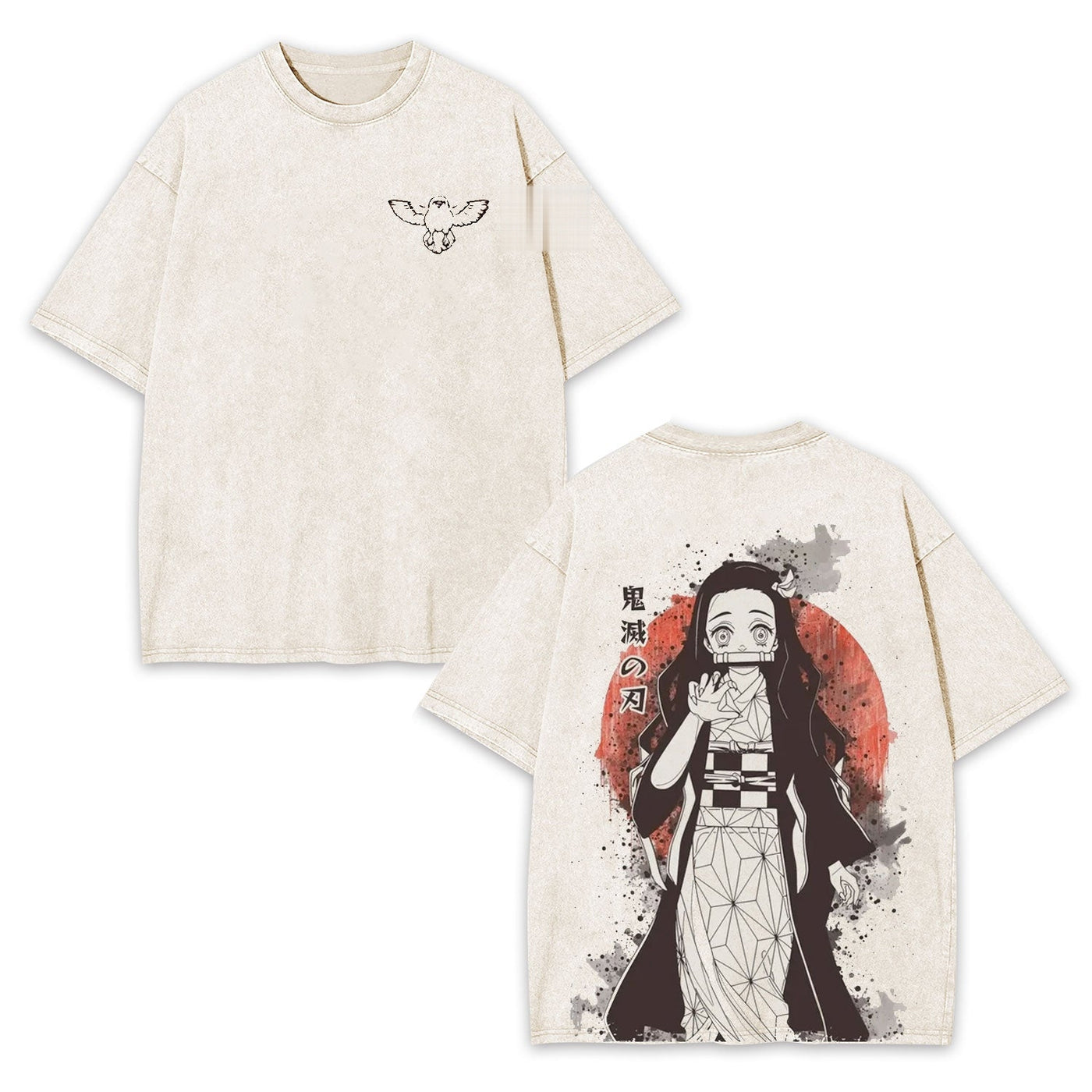 Nezuko Kamado Demon Slayer Anime Washed Graphic Tee — product image 1