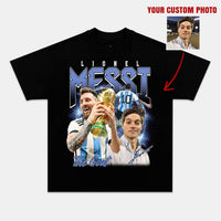 Lionel Messi 'La Pulga' World Champion Vintage Graphic Tee