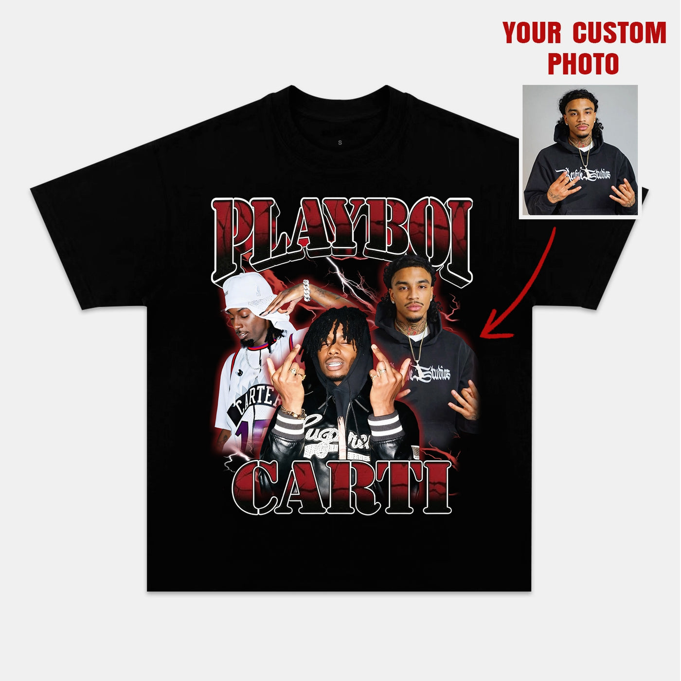 Playboi Carti Custom Graphic Tee — product image 1