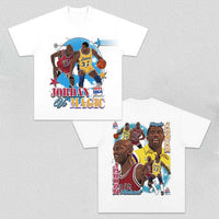 Michael Jordan vs Magic Johnson Graphic Tee