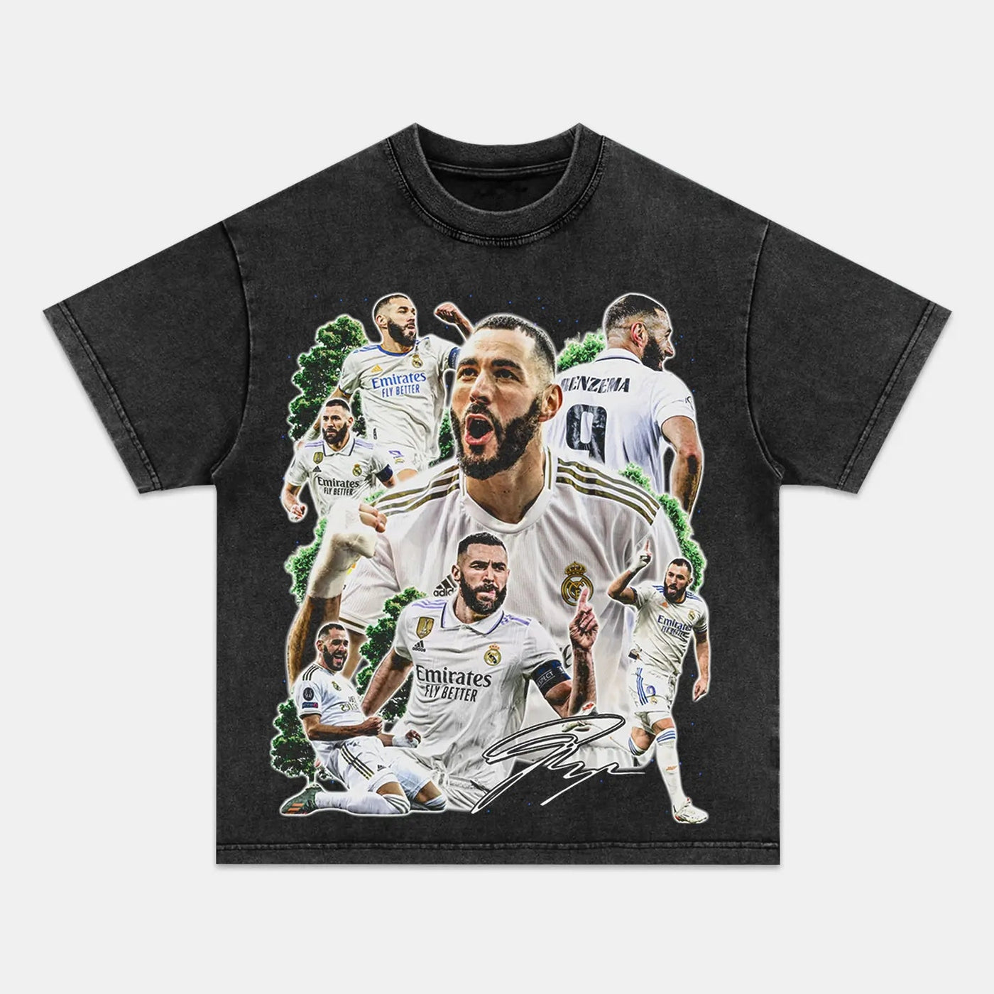 Karim Benzema Ballon d'Or Vintage Heavyweight Graphic T-Shirt — product image 1