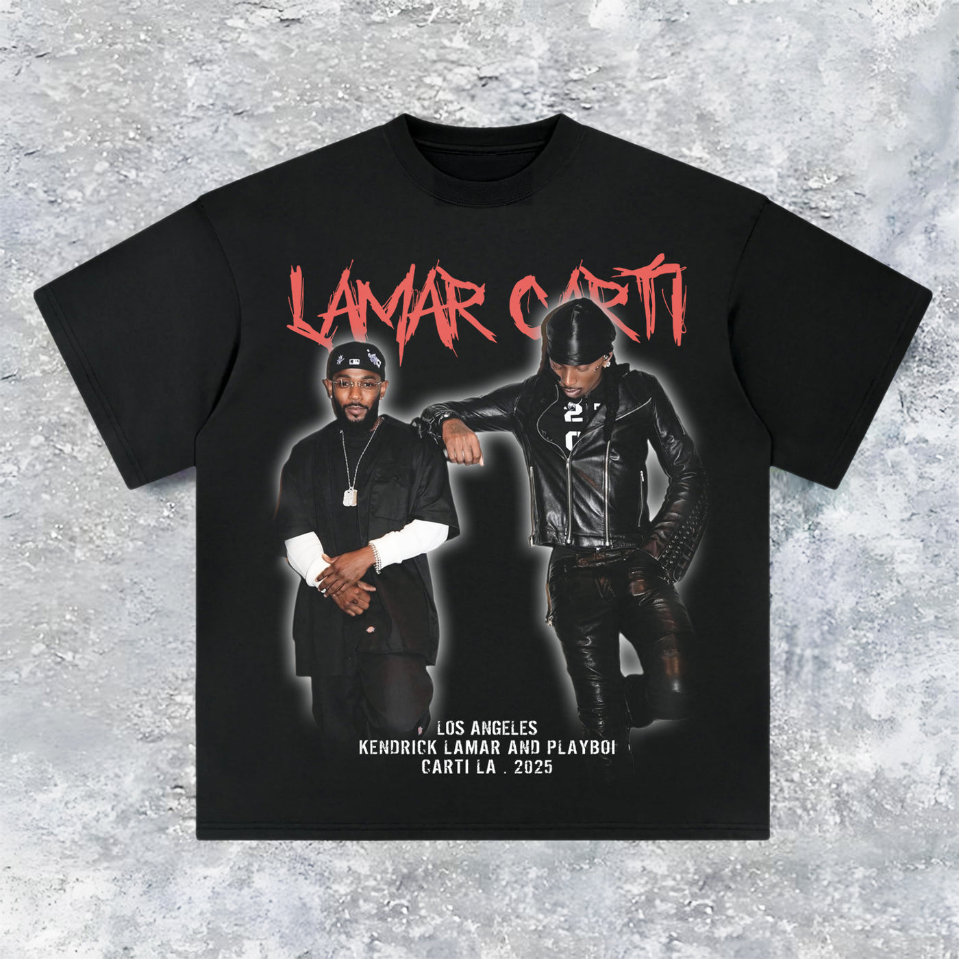 Kendrick Lamar & Playboi Carti 'Pop Out LA' Vintage Rap Tee — product image 1