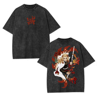 Anime Graphic Demon Slayer Vintage Heavyweight Graphic T-Shirt