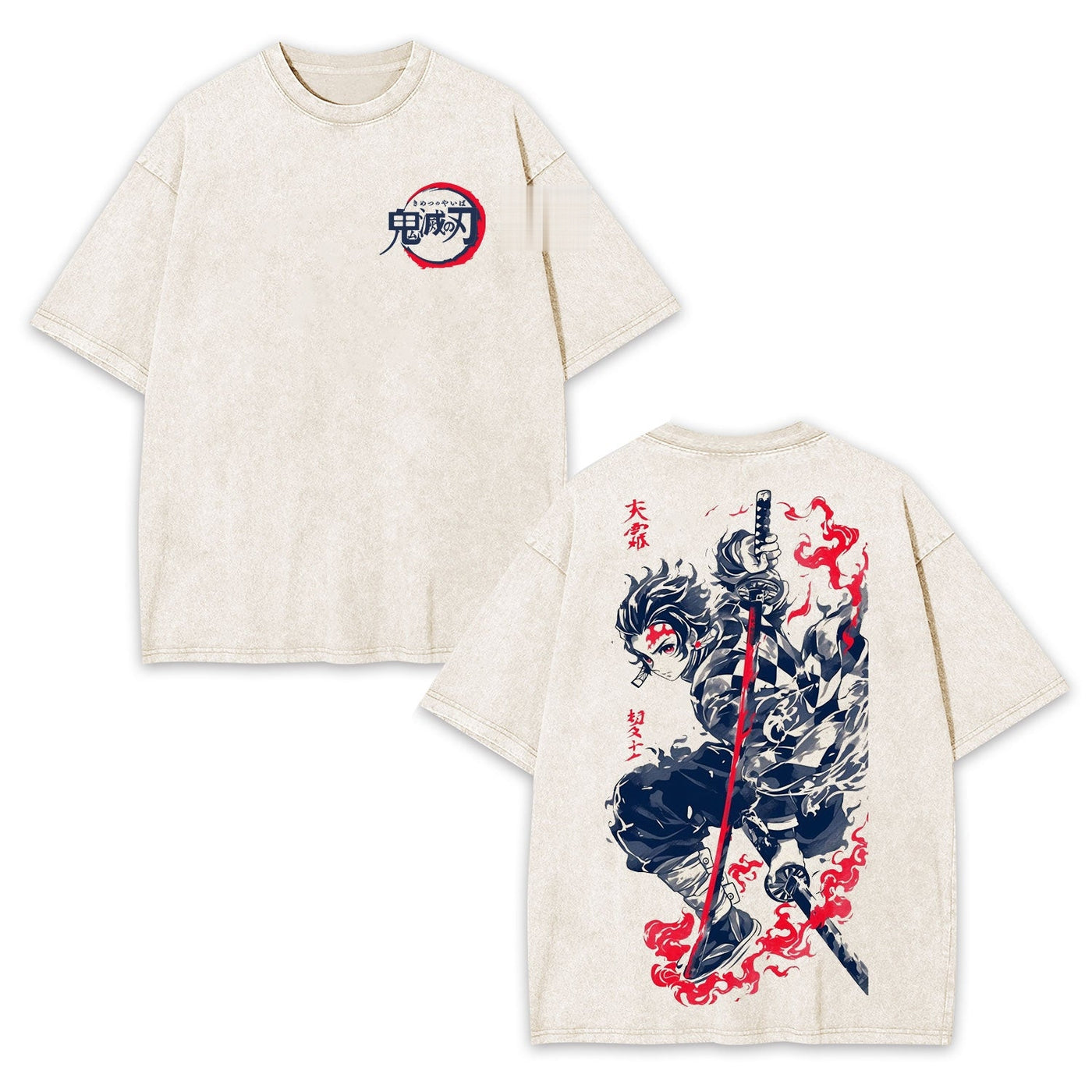Tanjiro Demon Slayer Oversized Graphic Tee — product image 1