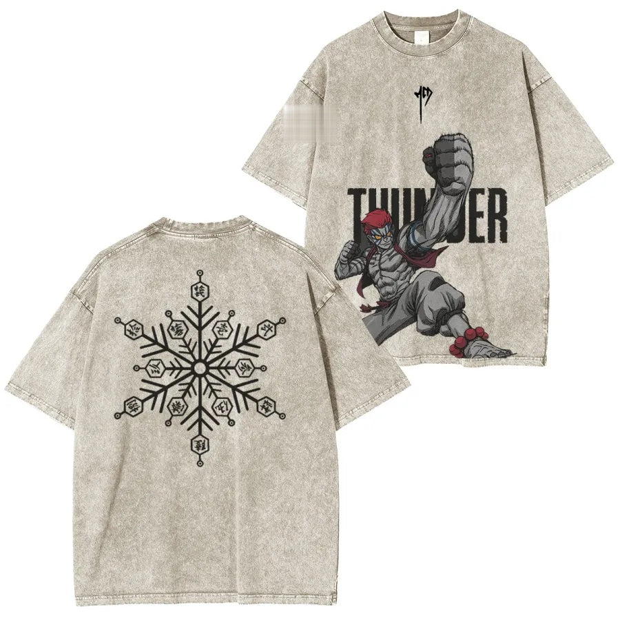 Akaza Upper Moon 3 Demon Slayer Vintage Heavyweight Graphic T-Shirt — product image 2