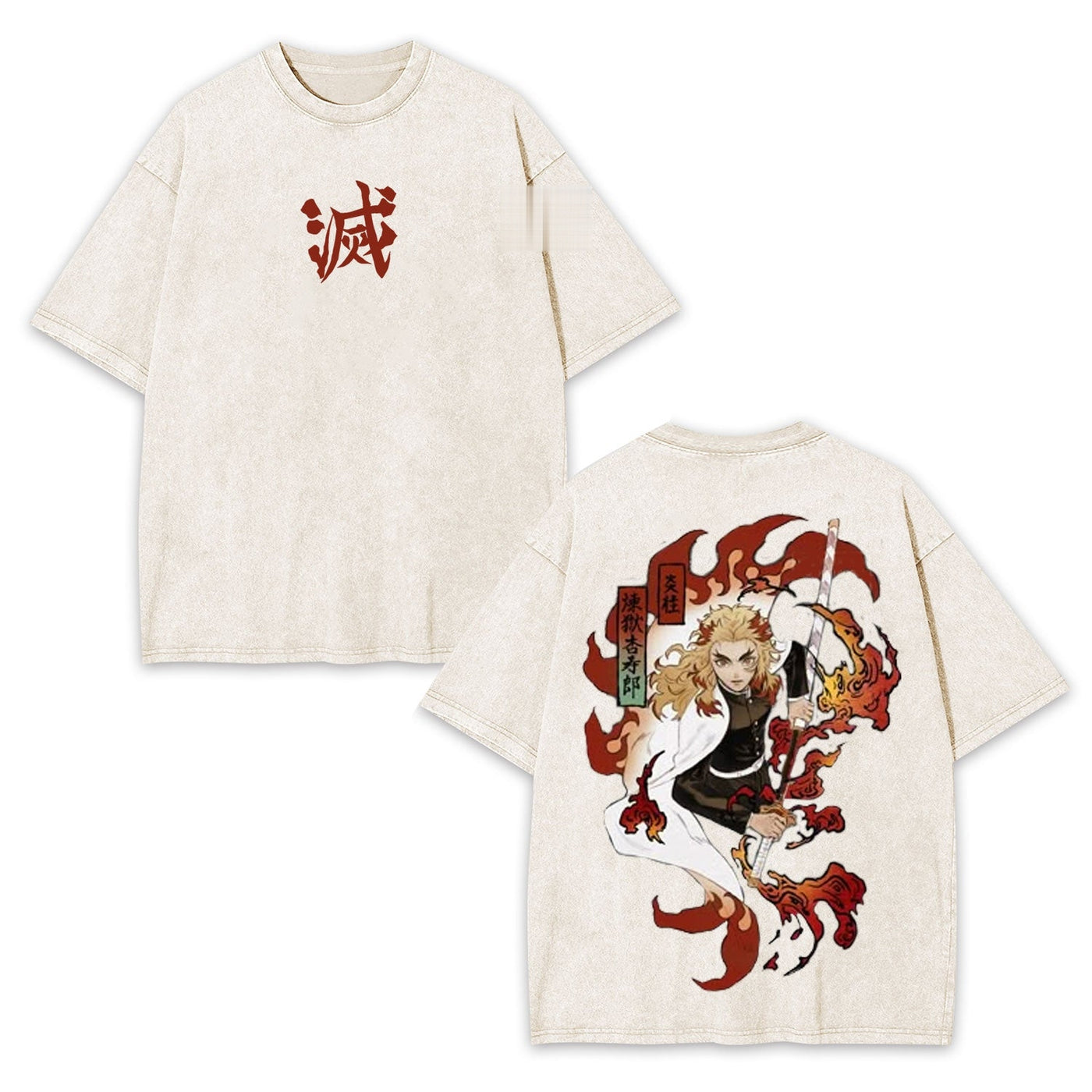 Anime Graphic Demon Slayer Vintage Heavyweight Graphic T-Shirt — product image 2