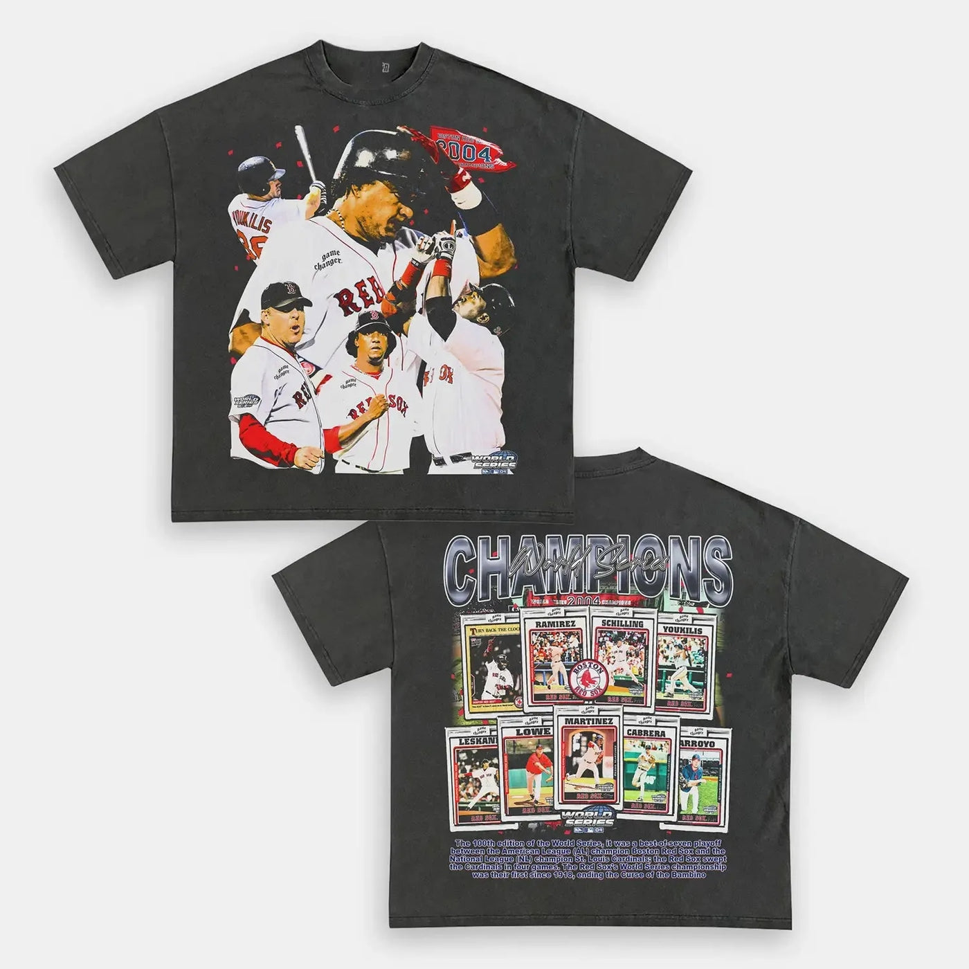 2004 World Series Champions Boston Red Sox Vintage Graphic Tee — product image 2