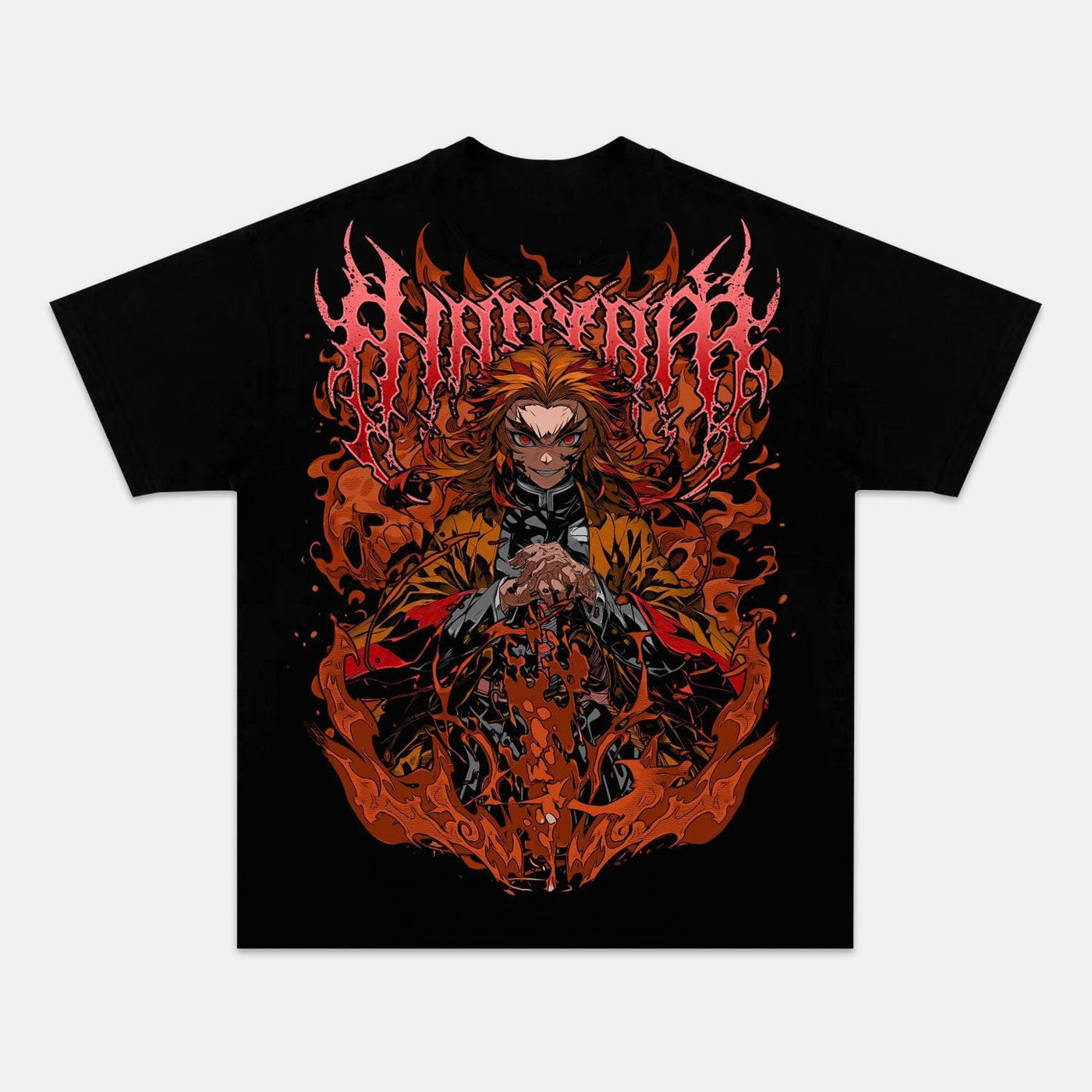 Kyojuro Rengoku Flame Hashira Oversized Graphic Tee — product image 2