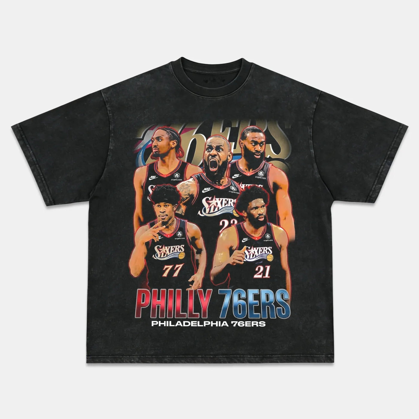 Philadelphia 76ers 'Big Five' Vintage Hoops Graphic Tee — product image 2