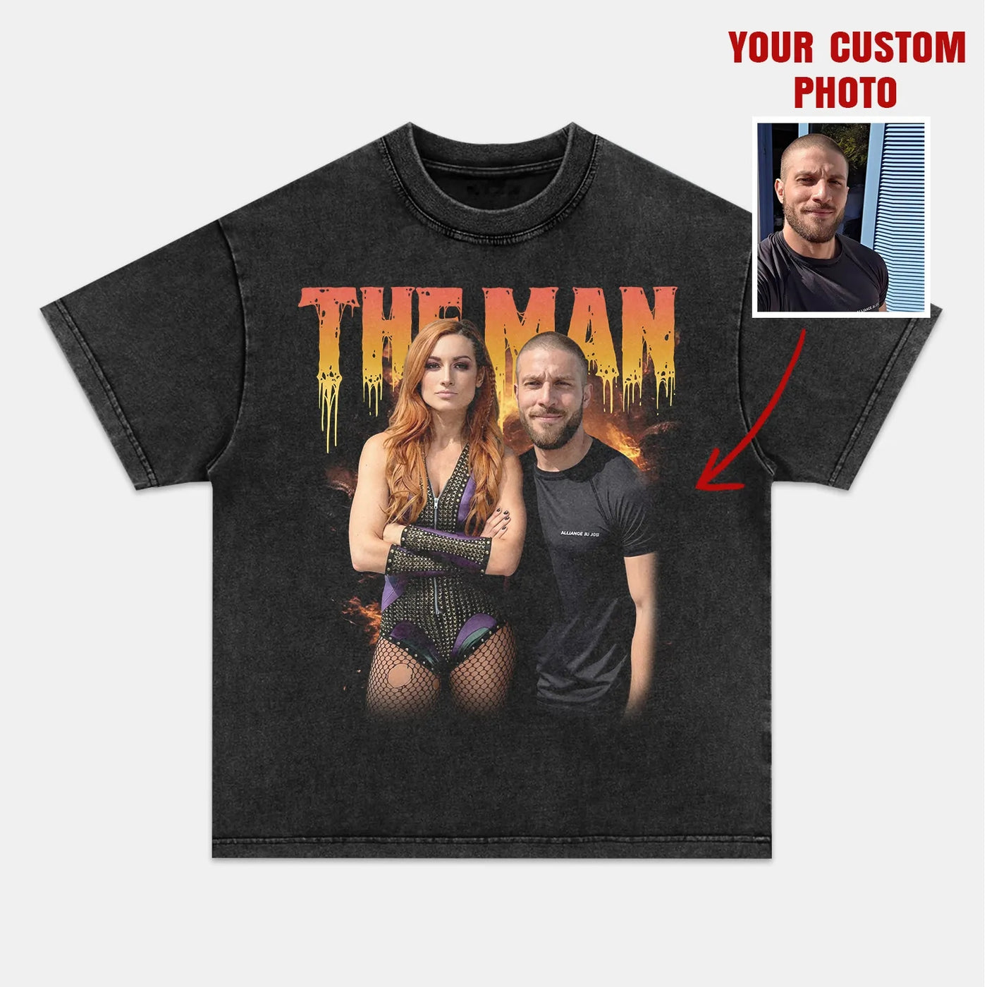 Becky Lynch 'The Man' Vintage Wrestling Graphic Tee — product image 2