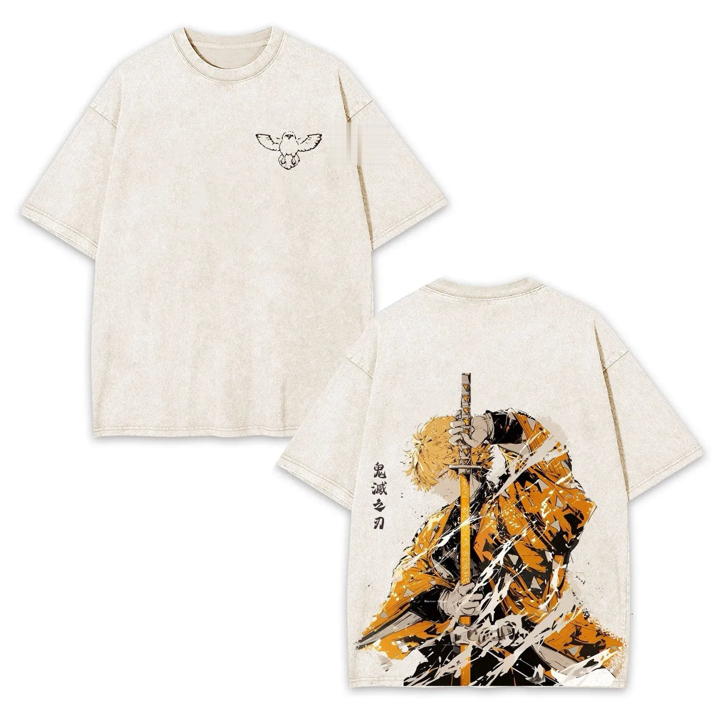 Zenitsu Agatsuma Lightning Form Demon Slayer Washed Graphic Tee — product image 2
