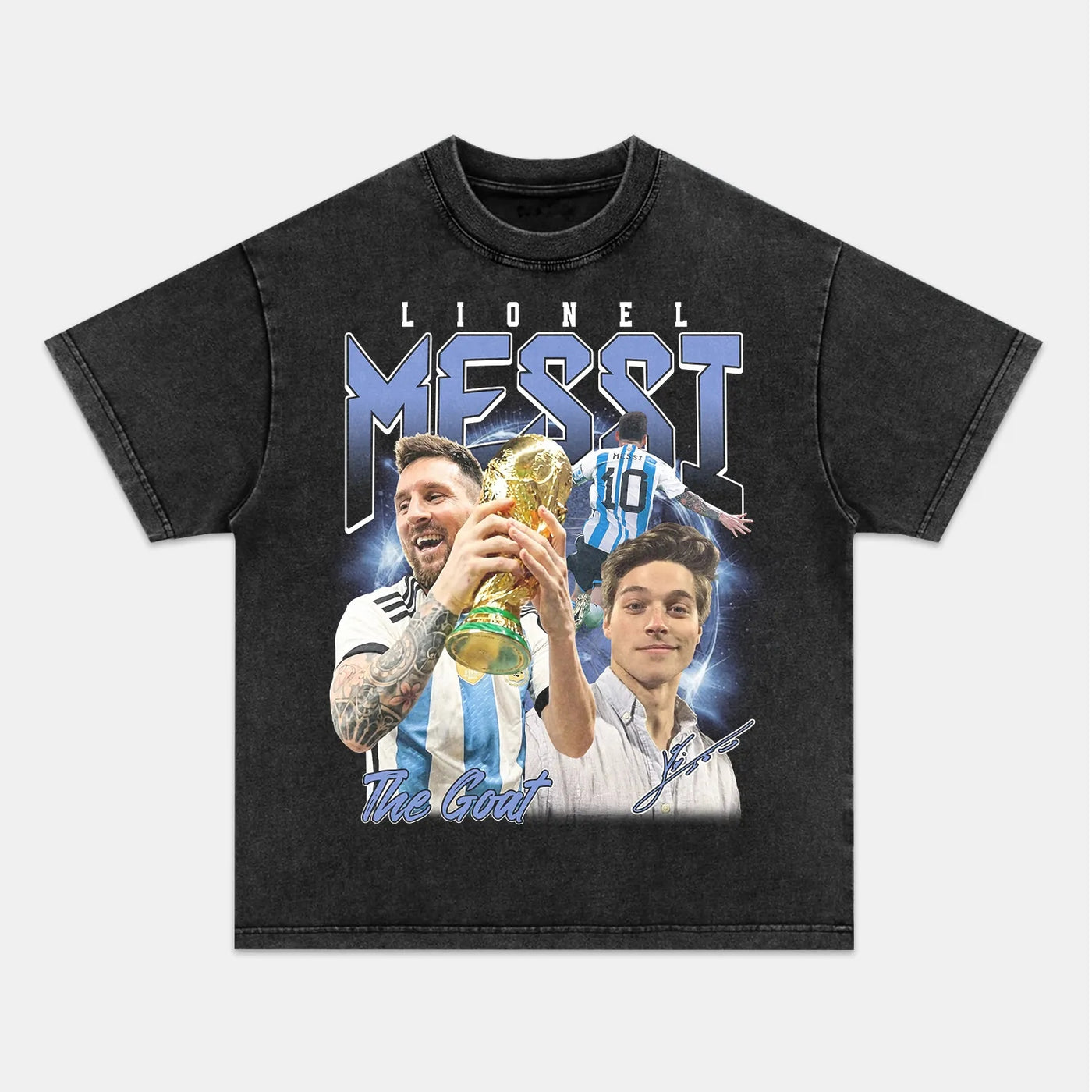 Lionel Messi 'La Pulga' World Champion Vintage Graphic Tee — product image 2
