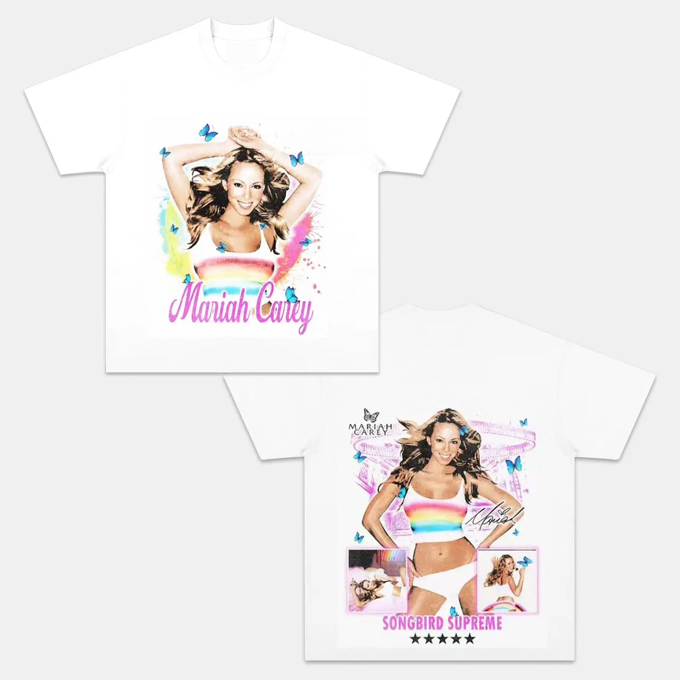 Mariah Carey 90s Butterfly Diva Vintage Graphic Tee — product image 2