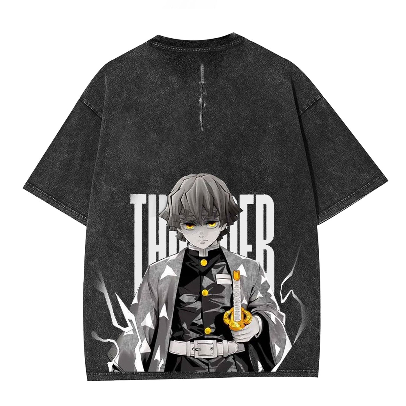 Zenitsu Agatsuma Back Print Demon Slayer Vintage Graphic Tee — product image 3