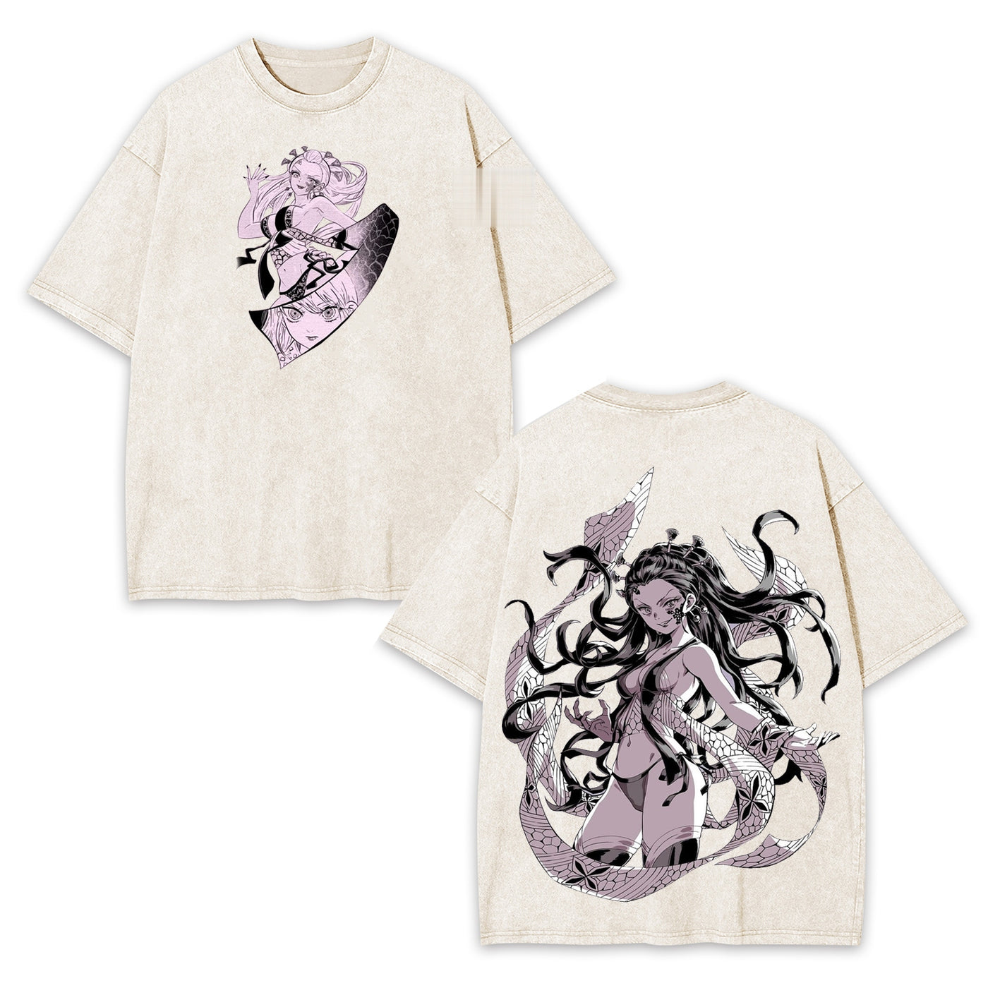 Daki Upper Moon 6 Demon Slayer Vintage Heavyweight Graphic T-Shirt — product image 3