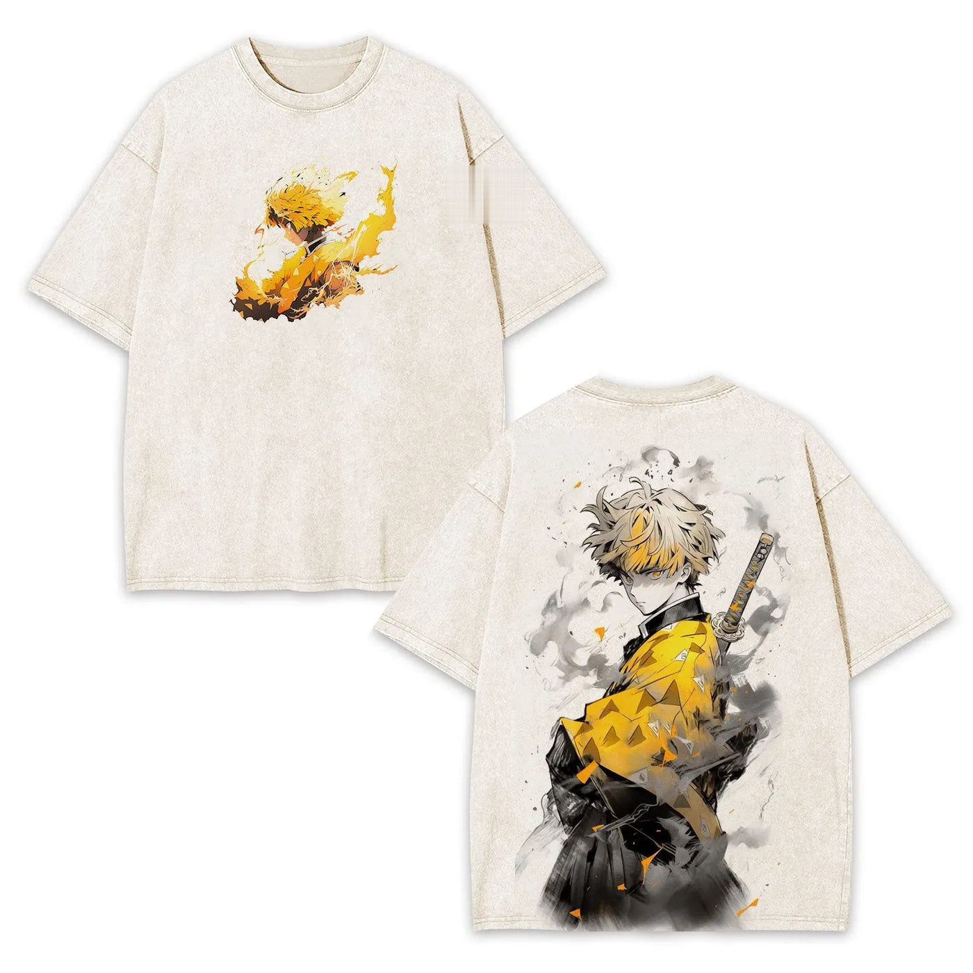 Zenitsu Agatsuma Demon Slayer Vintage Heavyweight Graphic T-Shirt — product image 3