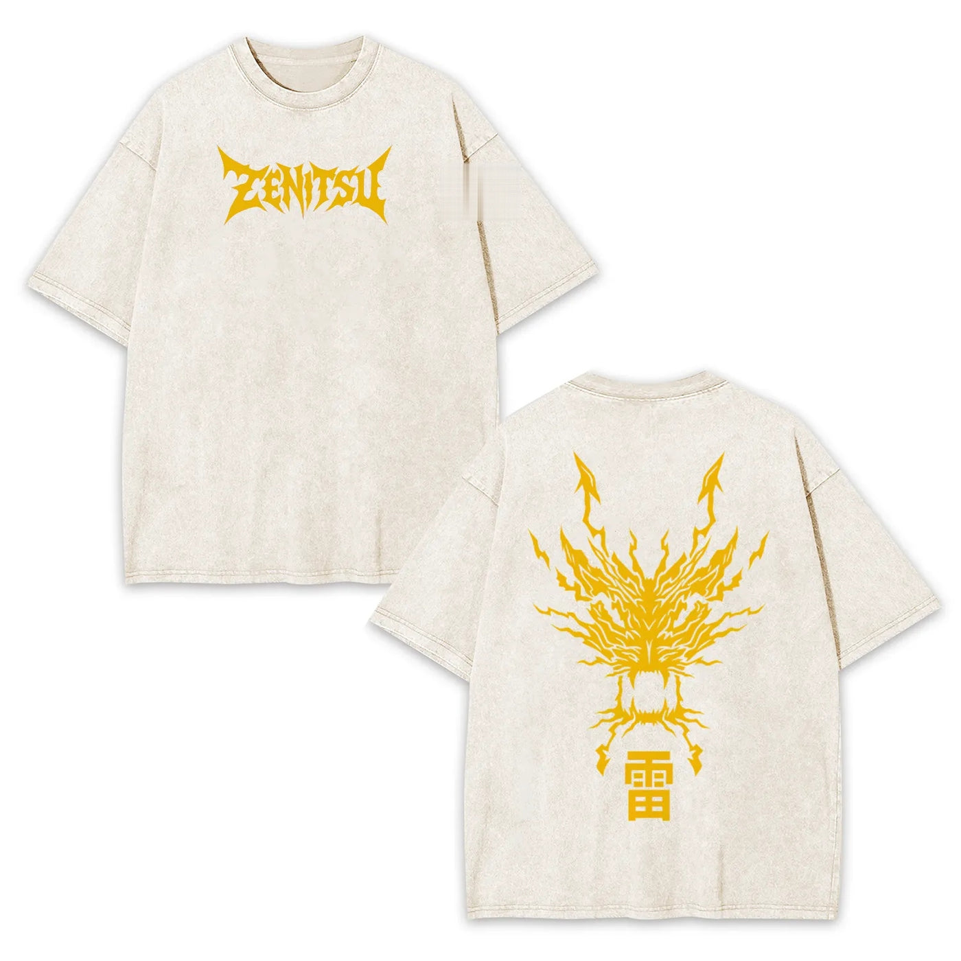 Zenitsu Agatsuma Demon Slayer Vintage Heavyweight Graphic T-Shirt — product image 4