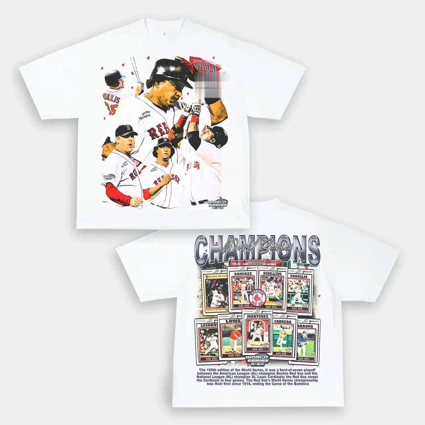 2004 World Series Champions Boston Red Sox Vintage Graphic Tee — product image 4