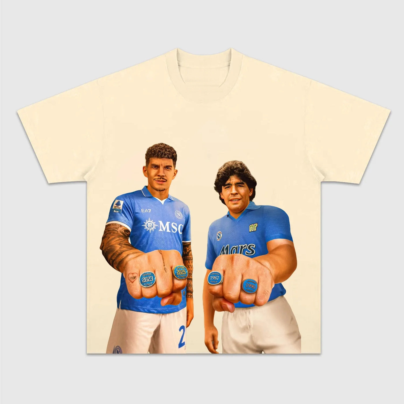 Napoli Serie A Champions Vintage Soccer Graphic Tee — product image 4