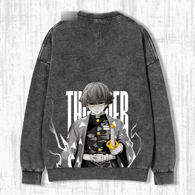 Zenitsu Agatsuma Back Print Demon Slayer Vintage Graphic Tee — product image 7