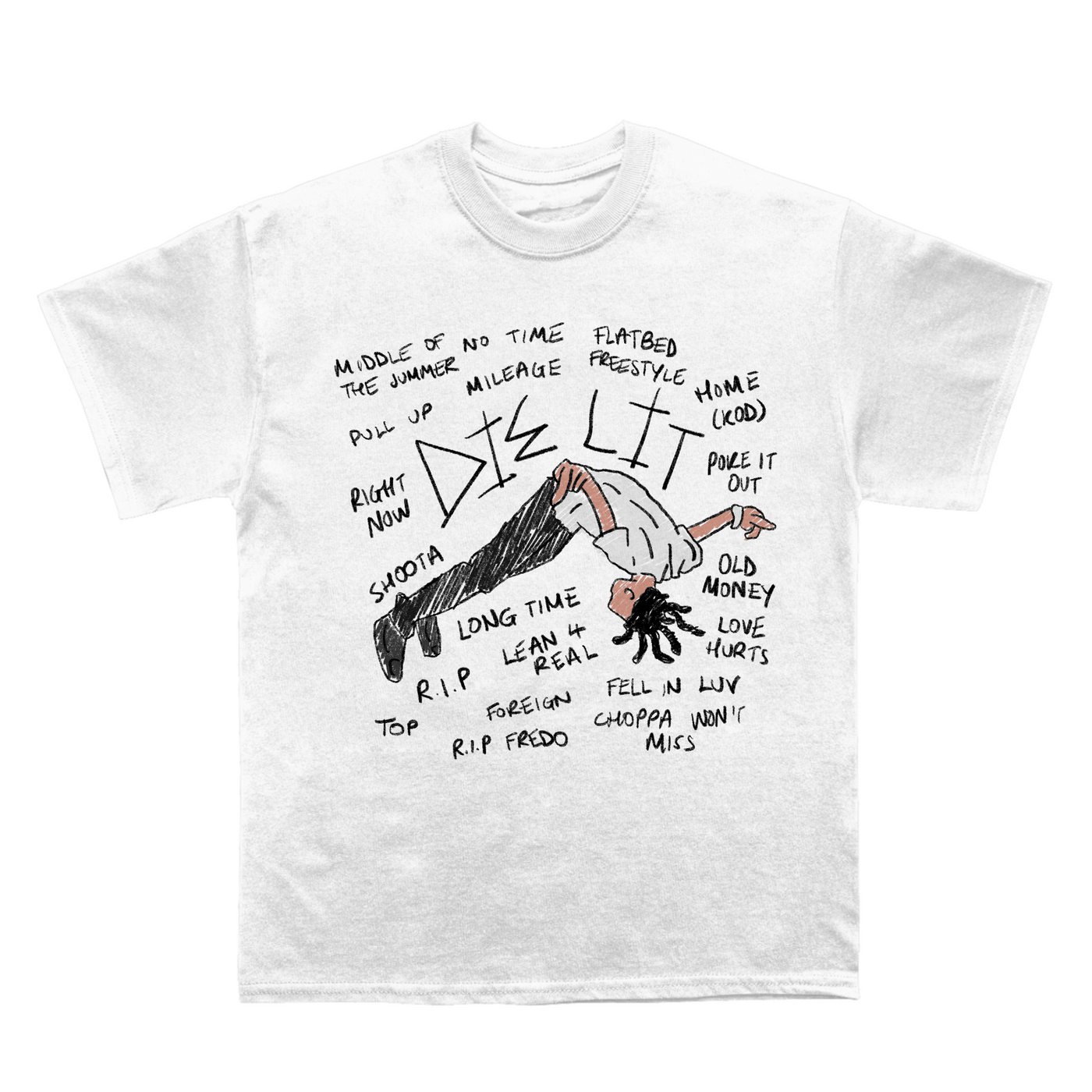 Playboi Carti " Die Lit Sketchbook " TEE - view 2