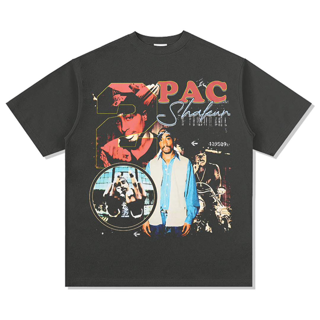 Tupac Design 7362 Tee - Charcoal