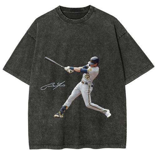 Brewers Christian Yelich Back Design TEE