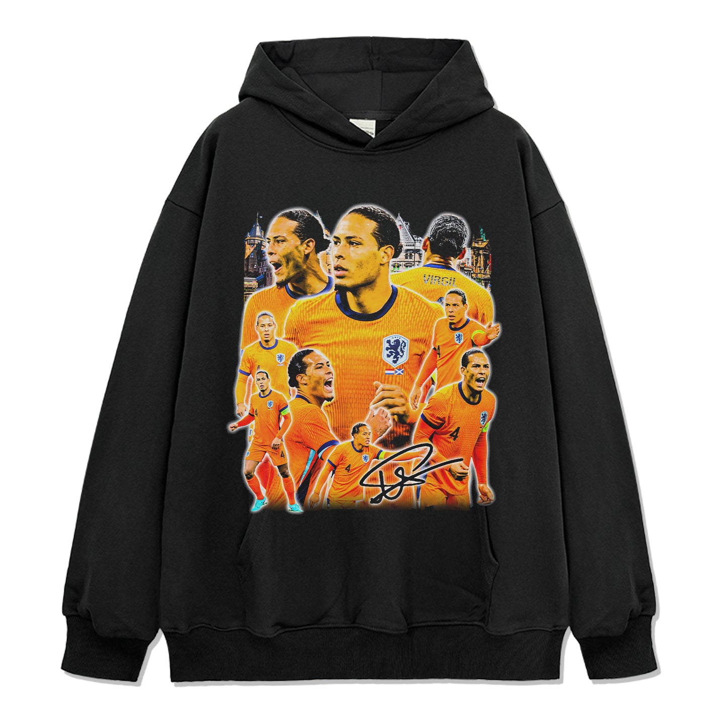 Virgil van Dijk Liverpool and Netherlands captain fan-made graphic hoodie designed in Toronto by 6ix Merchandise
