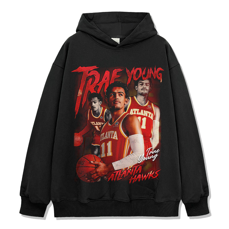 Trae Young Atlanta Hawks guard fan-made graphic hoodie designed in Toronto by 6ix Merchandise