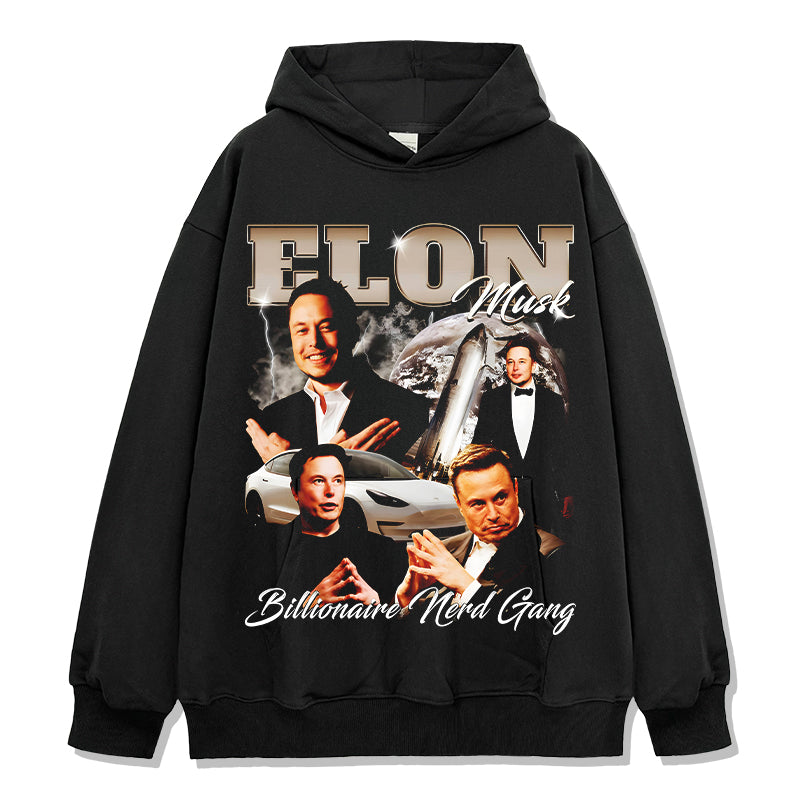 ELON MUSK "BILLIONAIRE NERD GANG" HOODIE 2024