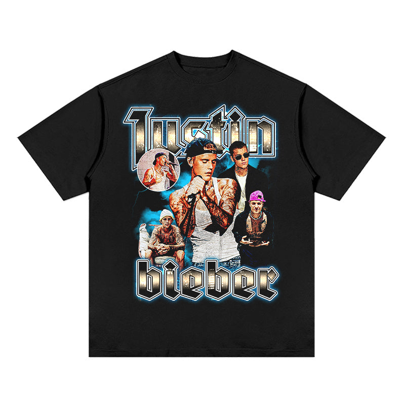 Justin Bieber Tee tribute tee in heavyweight cotton