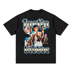 Justin Bieber Tee in heavyweight 240gsm cotton