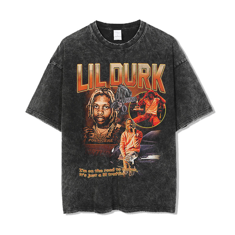LIL DURK "I AM ON THE ROAD TO RICHES,ITS JUST A LIL TRAFFIC" TEE 2024 - view 2