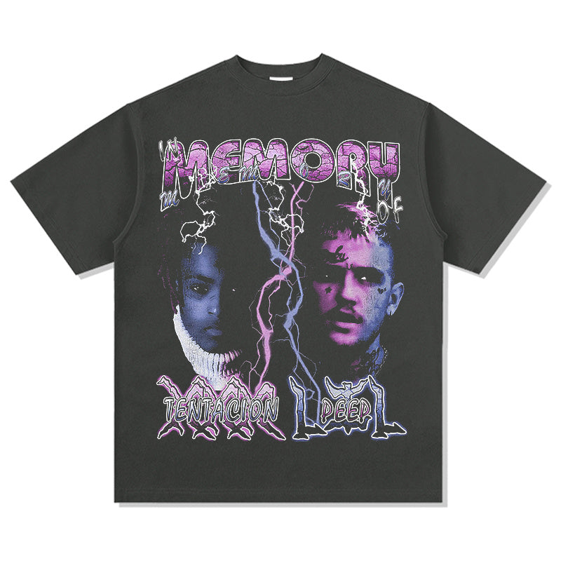 MEMORY OF XXX TENTACION LILPEEP TEE 2024 - view 2