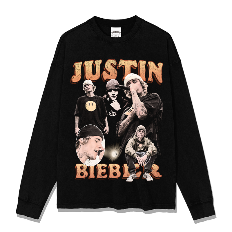 Justin Bieber Sweatshirt tribute tee in heavyweight cotton