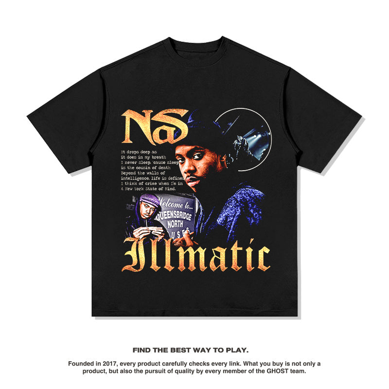 Nas "N.Y. State Of Mind" Tee tribute tee in heavyweight cotton