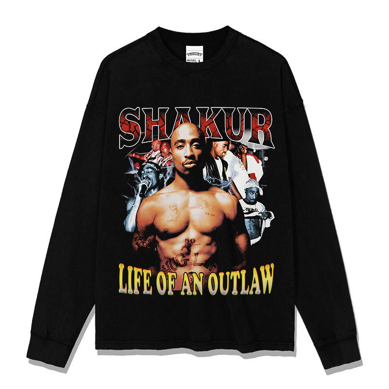 TUPAC SHAKUR "LIFE OF AN OUTLAW" SWEATSHIRT 2024