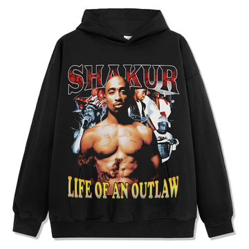 TUPAC SHAKUR "LIFE OF AN OUTLAW" HOODIE 2024