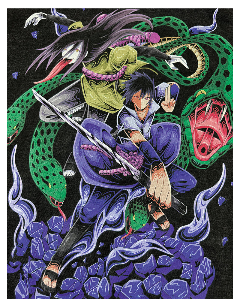 Orochimaru and Sasuke "Anime "TEE - view 4