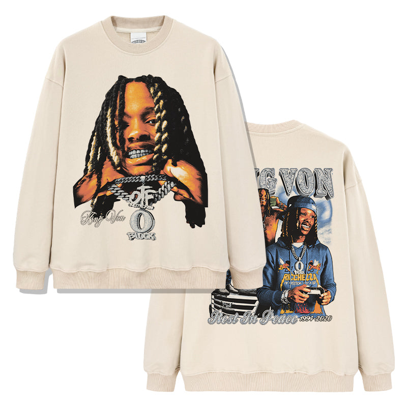 Rest In Peace By king Von Sweatshirt - view 3